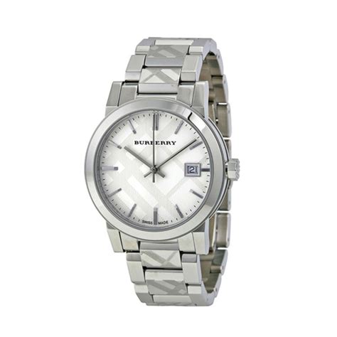 burberry ladies silver-tone swiss watch|Burberry Watches .